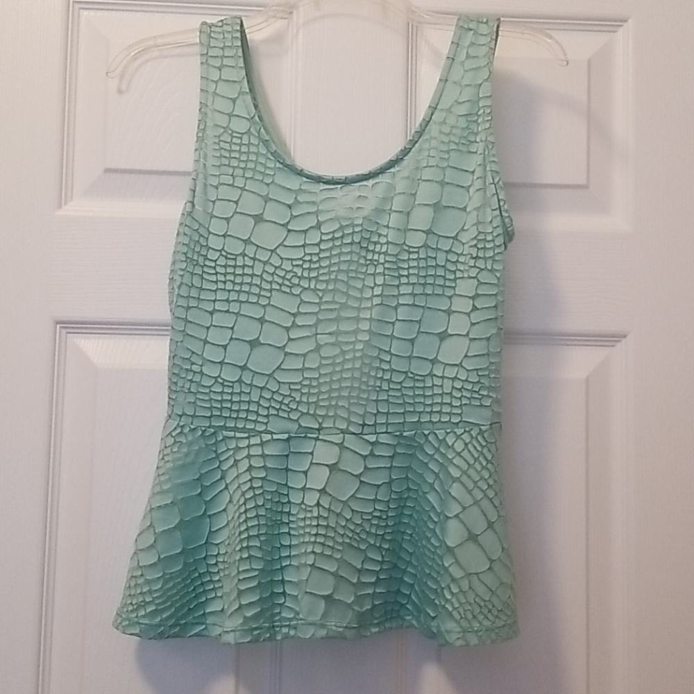 Peplum knit tank